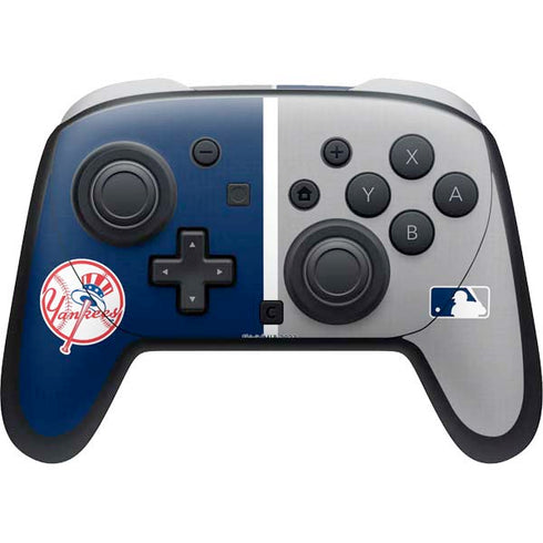 MLB New York Yankees Split Nintendo Switch 2 (2025) Pro Controller Skin