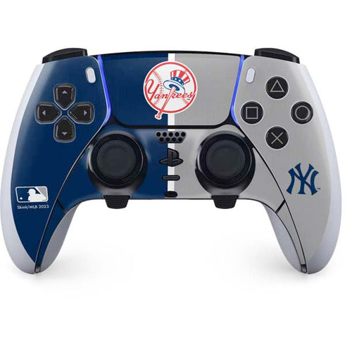 MLB New York Yankees Split PS5 DualSense Edge Pro Controller Skin