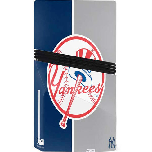 MLB New York Yankees Split PS5 Pro Disk Console Skin
