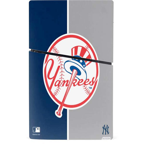 MLB New York Yankees Split PS5 Slim Digital Edition Console Skin
