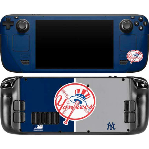 MLB New York Yankees Split Steam Deck Handheld Gaming Computer OLED Skin