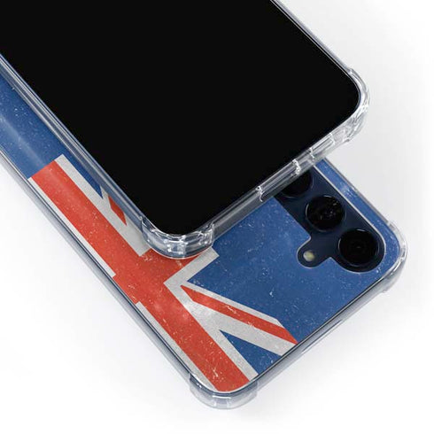 New Zealand Flag Distressed Galaxy A35 5G Clear Case