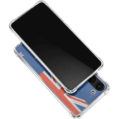 New Zealand Flag Distressed Galaxy S24 FE Clear Case