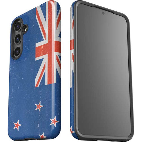 New Zealand Flag Distressed Galaxy S25 Plus Impact Case