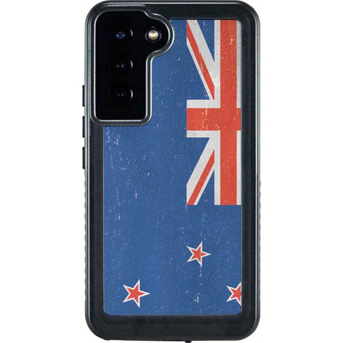 New Zealand Flag Distressed Galaxy S24 Plus Waterproof Case