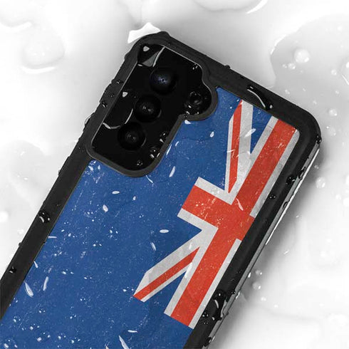 New Zealand Flag Distressed Galaxy S24 Plus Waterproof Case