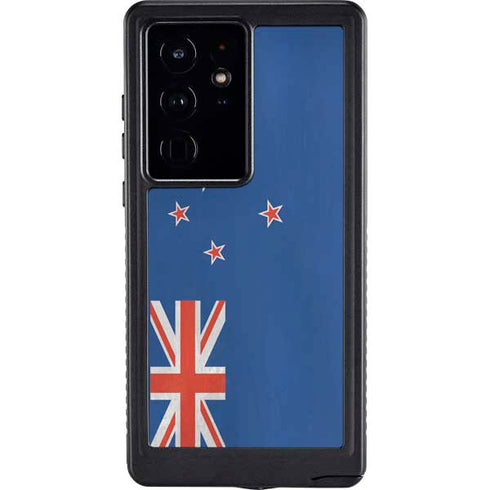 New Zealand Flag Distressed Galaxy S24 Ultra Waterproof Case
