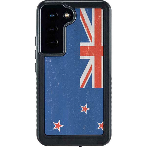 New Zealand Flag Distressed Galaxy S24 Waterproof Case