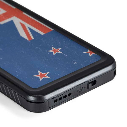 New Zealand Flag Distressed Galaxy S24 Waterproof Case