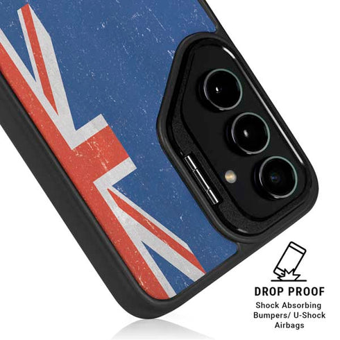 New Zealand Flag Distressed Galaxy S25 FE Kickstand Case