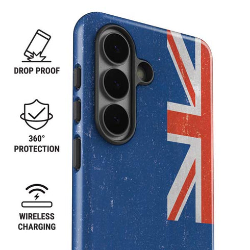 New Zealand Flag Distressed Galaxy S26 Plus Impact Case