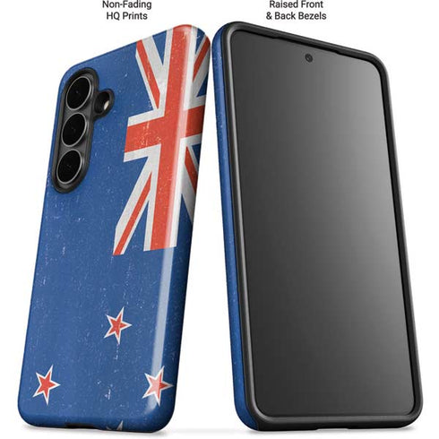New Zealand Flag Distressed Galaxy S26 Plus Impact Case