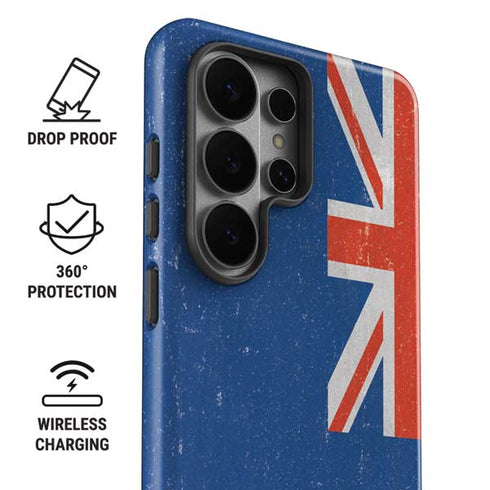 New Zealand Flag Distressed Galaxy S26 Ultra Impact Case