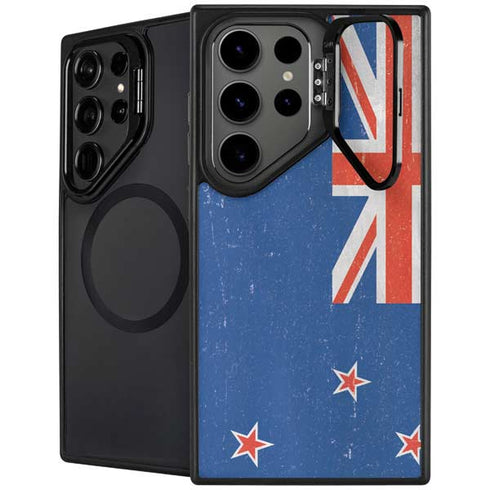 New Zealand Flag Distressed Galaxy S26 Ultra Kickstand Case