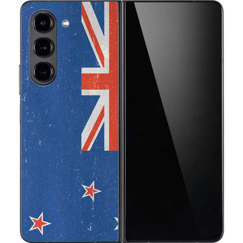 New Zealand Flag Distressed Galaxy Z Fold5 5G Skin