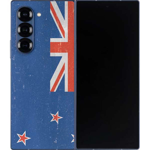 New Zealand Flag Distressed Galaxy Z Fold6 Skin