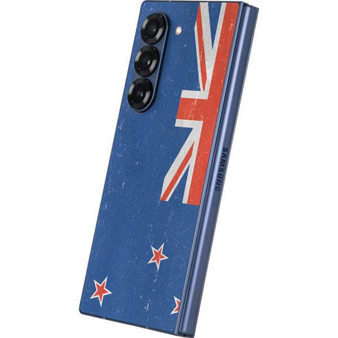New Zealand Flag Distressed Galaxy Z Fold6 Skin
