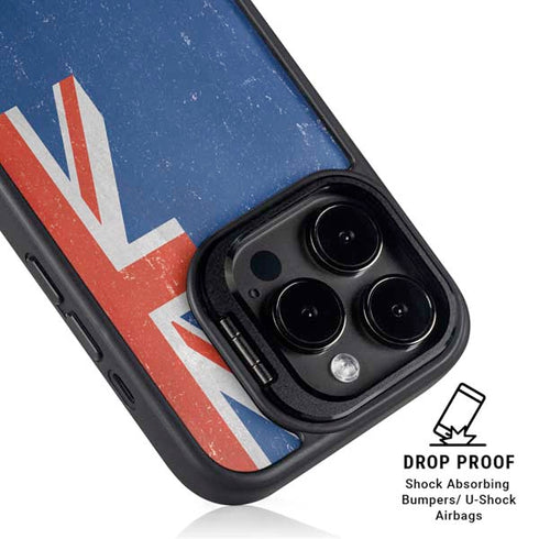 New Zealand Flag Distressed iPhone 13 Pro Kickstand Case