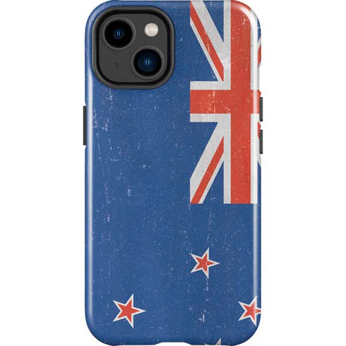 New Zealand Flag Distressed iPhone 15 Impact Case