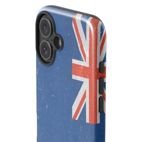 New Zealand Flag Distressed iPhone 16 Plus Impact Case