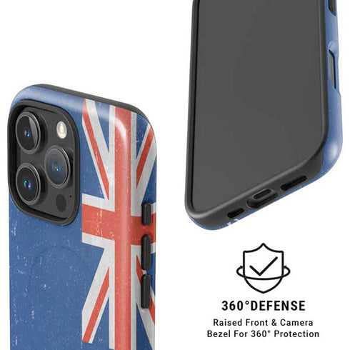 New Zealand Flag Distressed iPhone 16 Pro Max Magsafe Impact Case