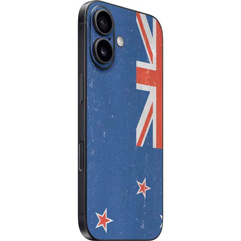 New Zealand Flag Distressed iPhone 16 Skin