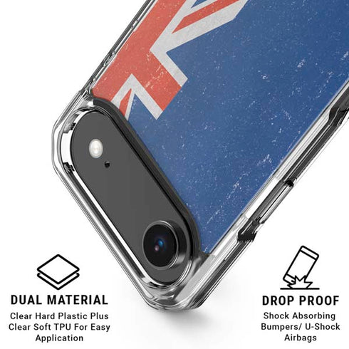 New Zealand Flag Distressed iPhone 17 Air Clear Case