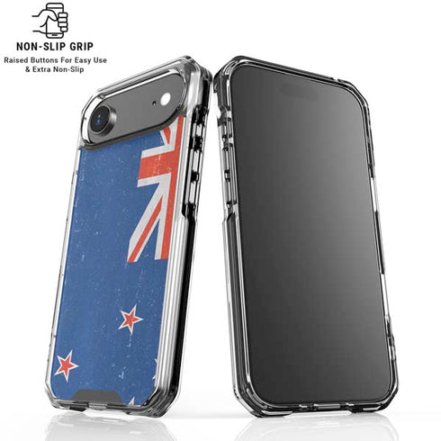 New Zealand Flag Distressed iPhone 17 Air Clear Case