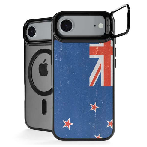 New Zealand Flag Distressed iPhone 17 Air Kickstand Case
