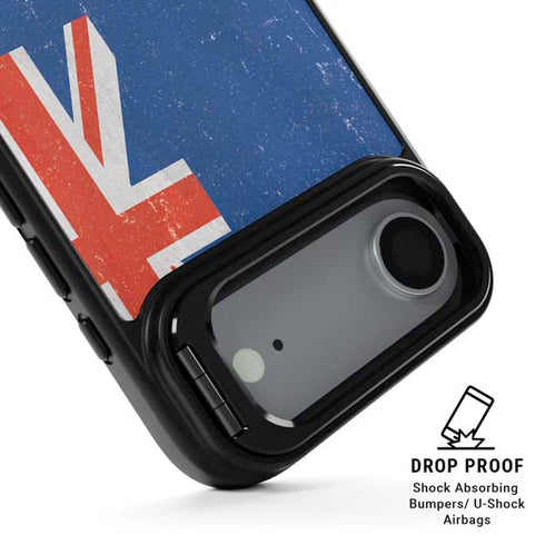 New Zealand Flag Distressed iPhone 17 Air Kickstand Case