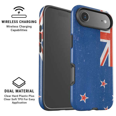 New Zealand Flag Distressed iPhone 17 Air Magsafe Impact Case