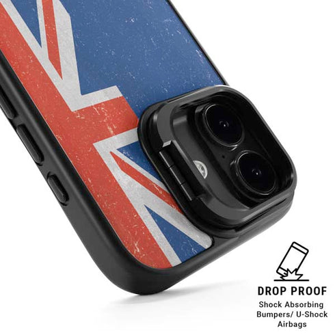 New Zealand Flag Distressed iPhone 17 Kickstand Case