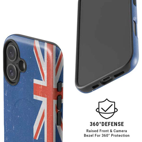 New Zealand Flag Distressed iPhone 17 Magsafe Impact Case