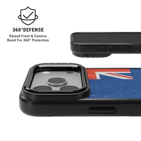 New Zealand Flag Distressed iPhone 17 Pro Kickstand Case