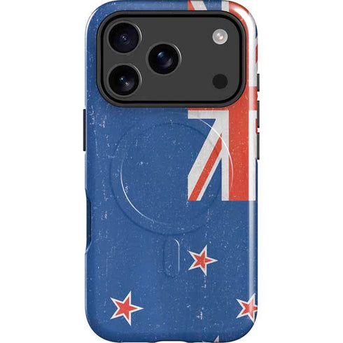 New Zealand Flag Distressed iPhone 17 Pro Max Magsafe Impact Case