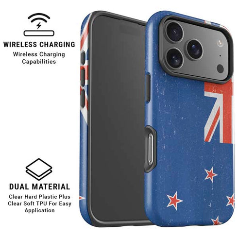 New Zealand Flag Distressed iPhone 17 Pro Max Magsafe Impact Case