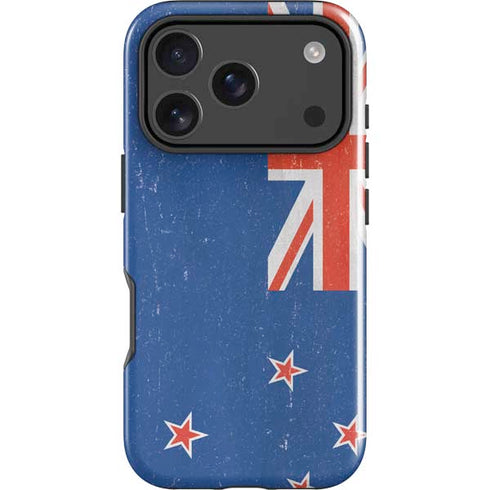 New Zealand Flag Distressed iPhone 18 Pro Impact Case