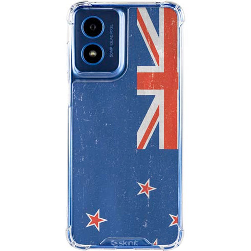 New Zealand Flag Distressed Moto G 5G (2024) Clear Case