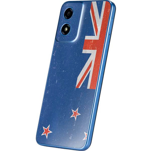 New Zealand Flag Distressed Moto G Play 4G (2024) Skin