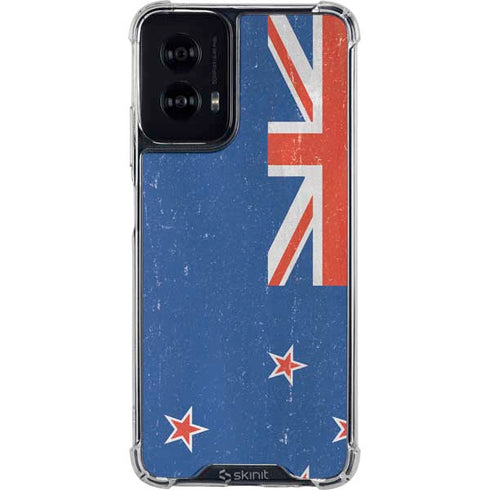 New Zealand Flag Distressed Moto G Power 5G (2024) Clear Case