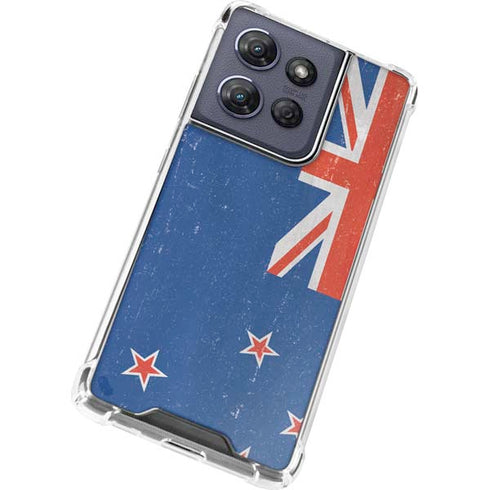 New Zealand Flag Distressed Moto G Power 5G (2025) Clear Case