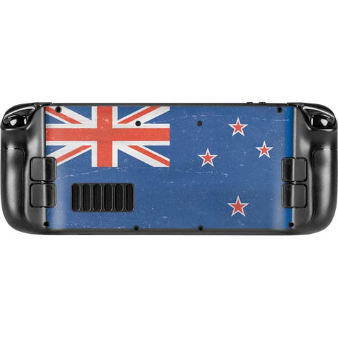 New Zealand Flag Distressed Steam Deck Handheld Gaming Computer OLED Skin
