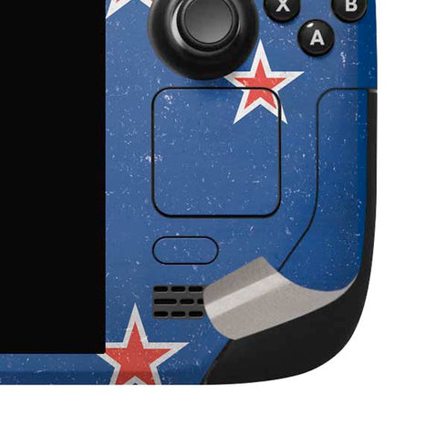 New Zealand Flag Distressed Steam Deck Handheld Gaming Computer OLED Skin