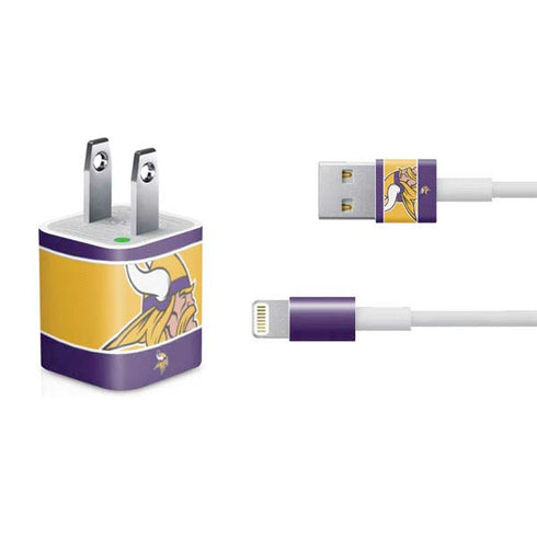 NFL Minnesota Vikings Zone Block iPhone Charger (5W USB) Skin