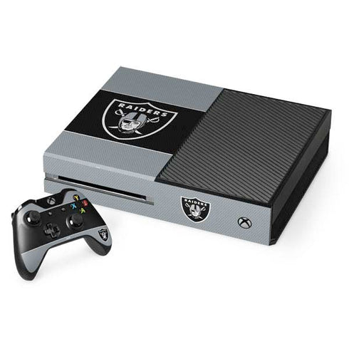 NFL Las Vegas Raiders Zone Block Xbox One Console and Controller Bundle Skin