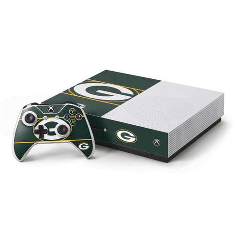 NFL Green Bay Packers Zone Block Xbox One S Console and Controller Bundle Skin