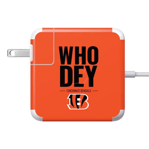 NFL Cincinnati Bengals Team Motto 85W Power Adapter (15 and 17 inch MacBook Pro Charger) Skin