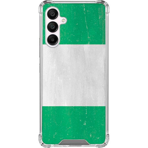 Nigeria Flag Distressed Galaxy A16 5G Clear Case