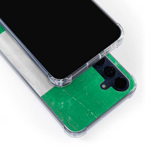Nigeria Flag Distressed Galaxy A35 5G Clear Case
