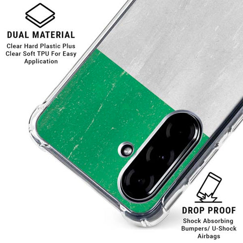 Nigeria Flag Distressed Galaxy A36 5G Clear Case